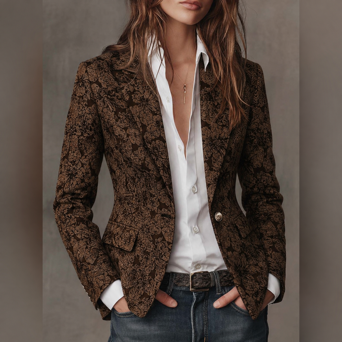 Leonor | Blazer entallado de jacquard